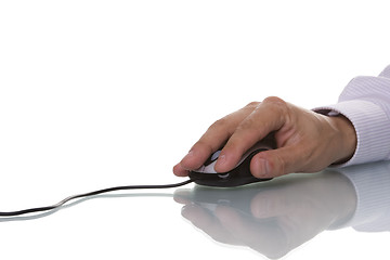 Image showing businessman hand using a mouse