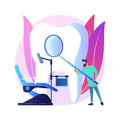 Image showing Dental examination abstract concept vector illustration.