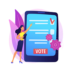 Image showing Electronic voting abstract concept vector illustration.