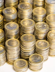 Image showing lots of euro coins