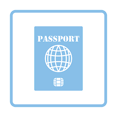 Image showing Passport with chip icon