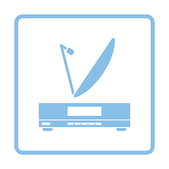 Image showing Satellite receiver with antenna icon