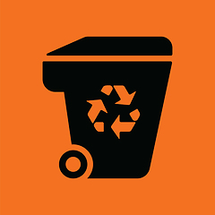 Image showing Garbage container recycle sign icon
