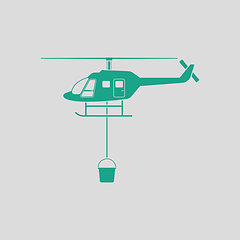 Image showing Fire service helicopter icon