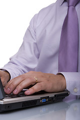 Image showing working businessman
