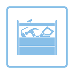 Image showing Retro tool box icon