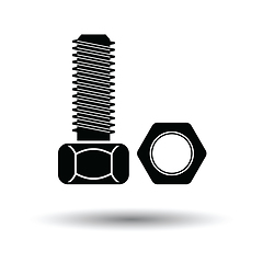 Image showing Icon of bolt and nut