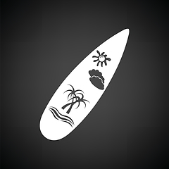 Image showing Surfboard icon