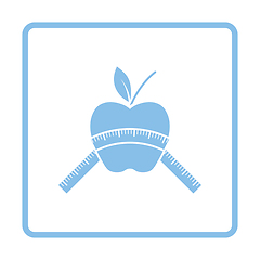 Image showing Apple with measure tape icon