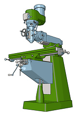 Image showing Green drill press vector illustration on white background