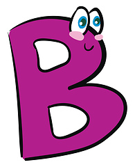 Image showing Happy letter B alphabet emoji vector or color illustration