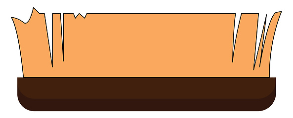 Image showing Basic brown brush vector illustration on white background.