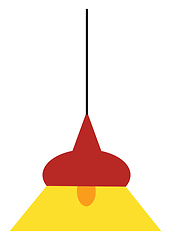 Image showing A bowl shaped lamp vector or color illustration