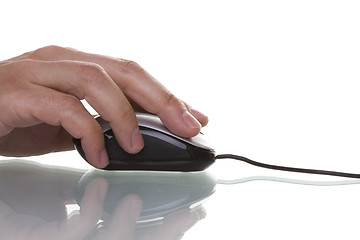Image showing hand using a mouse