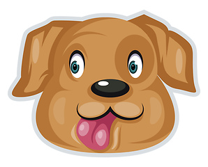 Image showing Brown Dog, vector color illustration.
