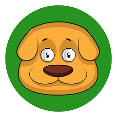 Image showing Simple cartoon dog vector illustration on white background