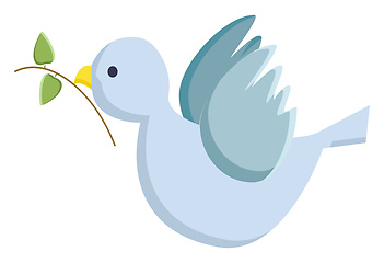 Image showing A blue bird symbolizing religion of peace vector or color illust