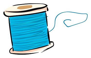 Image showing Blue thread vector illustration