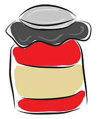 Image showing Simple red jar vector illustration on white background