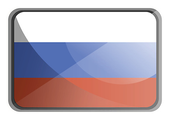 Image showing Vector illustration of Russia flag on white background.