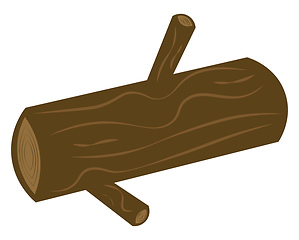 Image showing A big wooden log that could be constructed into beautiful furnit