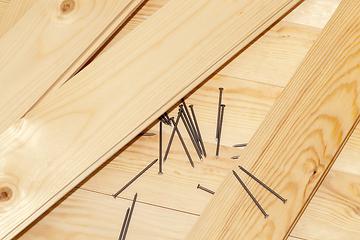 Image showing boards and nails