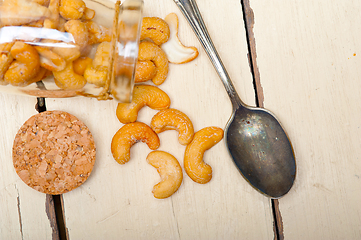 Image showing cashew nuts on a glass jar