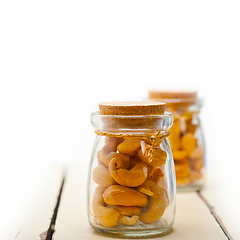 Image showing cashew nuts on a glass jar