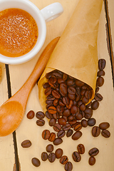 Image showing espresso coffee and beans