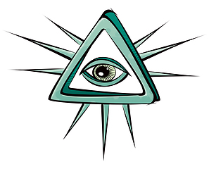 Image showing All seeing eye mystic sign