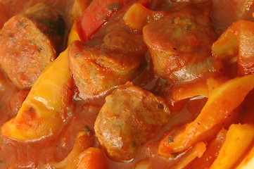 Image showing sausage peppers 160