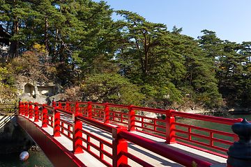 Image showing Matsushima Miyagi and red bridge