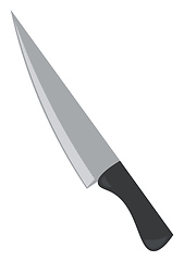 Image showing A sharp kitchen knife vector or color illustration