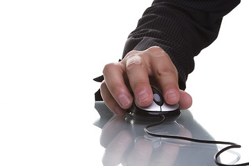 Image showing businessman hand using a mouse