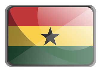 Image showing Vector illustration of Ghana flag on white background.