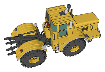 Image showing A farm vehicle vector or color illustration