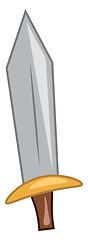 Image showing A long pointed sword vector or color illustration