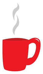 Image showing A red cup vector or color illustration