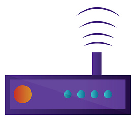 Image showing Purple radio simple vector illustration on a white background