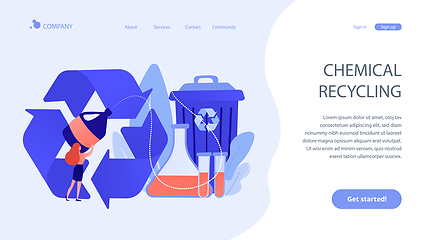 Image showing Chemical recycling concept landing page.