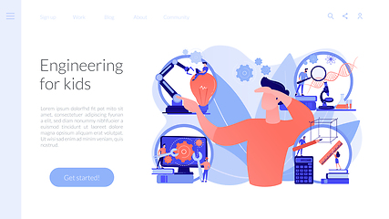 Image showing STEM education concept landing page