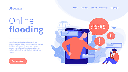 Image showing Cyberbullying concept landing page.