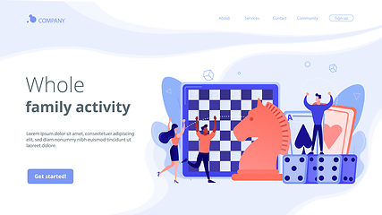 Image showing Board game concept landing page.