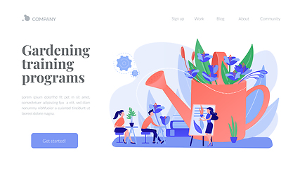 Image showing Garden workshop concept landing page