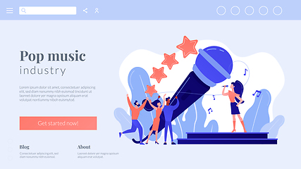 Image showing Popular music concept landing page.