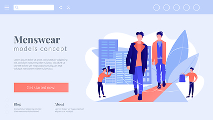 Image showing Men style and fashion concept landing page.