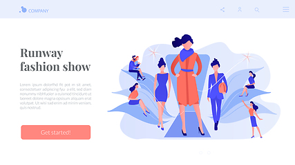 Image showing Fashion week concept landing page.