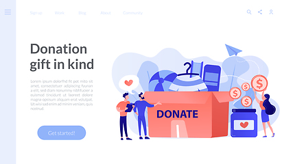 Image showing Donation concept landing page.