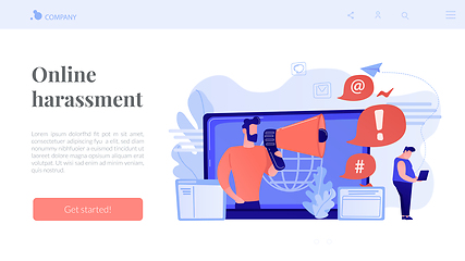 Image showing Internet shaming concept landing page.