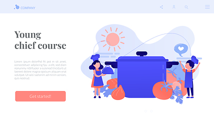 Image showing Cooking camp concept landing page.
